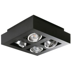   Felületre szerelhető halogén spotlámpa SPOT mozgatható fekete 4xGU10 STOBI Kanlux
