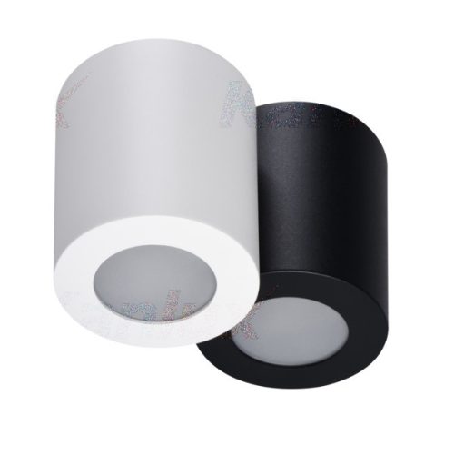 Felületre szerelhető halogén lámpatest SPOT TUBA kerek SANI GU10 fekete IP44 Kanlux