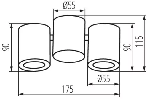 Mennyiezeti spot  2xGU10 fehér BLURRO Kanlux
