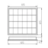 LED T8 G13 raszteres lámpatest 60x60cm Négyzet alakú fehér Felületre Szerelt NOTUS Kanlux