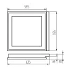 LED panel mennyezeti lámpa G13 60x60cm négyzet alakú, süllyesztett, fehér REGIS Kanlux