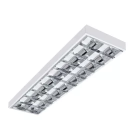   LED T8 raszteres lámpatest 120x30cm G13 téglalap alakú, felületre szerelhető, fehér NOTUS Kanlux
