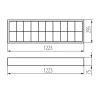 LED T8 raszteres lámpatest 120x30cm G13 téglalap alakú, felületre szerelhető, fehér NOTUS Kanlux