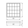 LED T8 G13 raszteres lámpatest 60x60cm Felületre Szerelt Fehér Kanlux