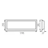 LED Panel Irodai Mennyezeti Lámpa 120x30 35W 4360lm CCT 90° UGR19 Süllyesztett Téglalap Alakú Fehér BLINGO KANLUX