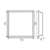 LED Panel Irodai Mennyezeti 60x60 40W 4800lm 4000K Semleges CRI90 120° Süllyesztett Négyzet Fehér BLINGO KANLUX