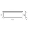 LED Panel Irodai Mennyezeti 120x30 40W 3800lm 4000K Semleges CRI97 90° UGR19 Süllyesztett Négyzet Fehér BLINGO KANLUX