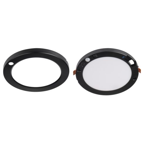 Felületre szerelhető LED lámpa, 17W, 1600lm CCT, 120°, kerek, fekete, ERGA, Kanlux