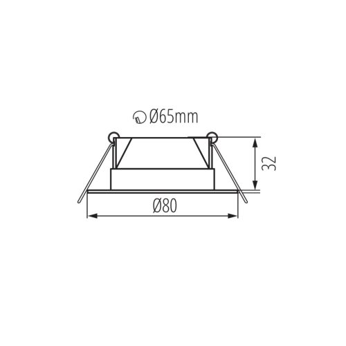 Süllyesztett LED spotlámpa, mozgatható, 4,8 W, 450 lm, 6500 K, hideg, 36°, fekete, FIZU Kanlux