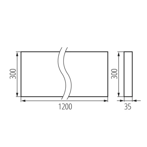 Felületre szerelhető LED panel 120x30 lámpa 40W 4000lm 3000K Meleg 100° Fekete OS Kanlux