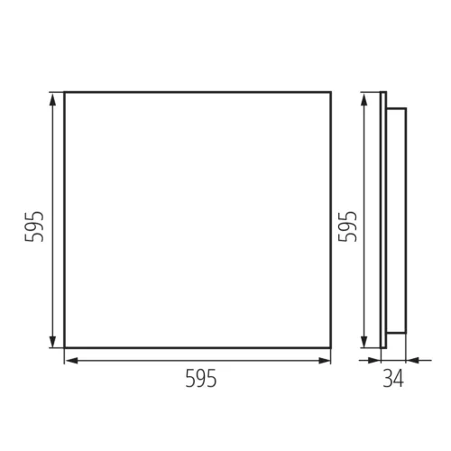 LED panel mennyezeti lámpa 22W 60x60cm 3250lm 4000K semleges 90° süllyesztett fehér Kanlux