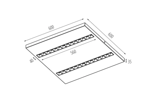 LED Panel Felületre Szerelhető 60x60 Lámpa 32W 4300lm 4000K Semleges 60° Fehér Kanlux