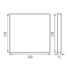 LED panel mennyezeti lámpa 31W 60x60cm 3800lm 3500K Meleg 60° Felületre szerelhető fekete Kanlux