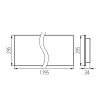 Süllyesztett LED panel 120x30 lámpa 39W 4700lm 3500K Meleg 60° Fekete Kanlux