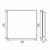 Süllyesztett LED panel 60x60 lámpa 47W 6100lm Meleg fehér 3500K 80° Kanlux