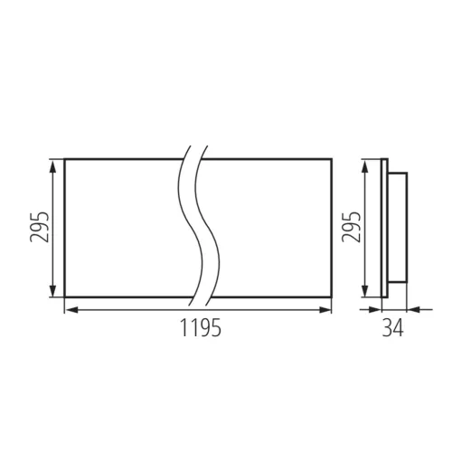Süllyesztett LED panel 120x30 lámpa 35W 5100lm 4000K semleges 90° fekete Kanlux