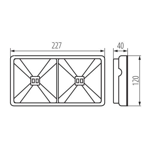 Vészjelző LED lámpa 1,95 W 125 lm 5000 K Hideg, felületre szerelhető fehér IP65 ONTEC Kanlux