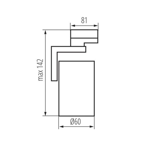 Sínes Projektor Lámpa GU10 Fekete ATL4 KANLUX