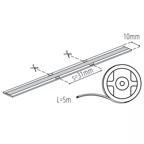 LED szalag LCOB 75W RGB IP65 5m KANLUX