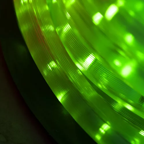 Kerti LED neon fénytömlő 10W zöld fény 5m IP65 UV-álló átmenő táplálás 210V DC Kanlux