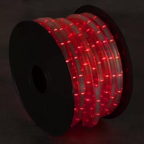 Kerti LED neon fénytömlő 20W piros fény 10m IP65 UV-álló átmenő táplálás 210V DC Kanlux