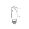 LED izzó XLED C35 GYERTYA E27 6W 810lm 4000K Semleges Izzószál Milky KANLUX
