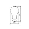 LED izzó XLED B22 A60 10W 1520lm 6500K Cold Filament Milky KANLUX