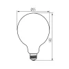 LED izzó XLED Globe E27 G95 4W 250lm 1800K meleg izzószál KANLUX