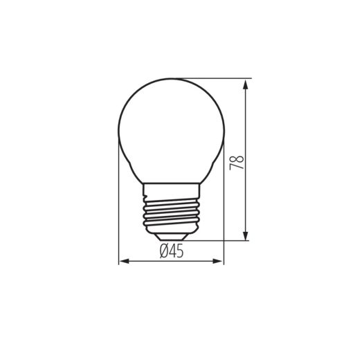 LED izzó XLED Sphere E27 G45 6W 806lm 2700K meleg izzószál KANLUX