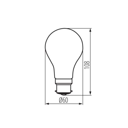 LED izzó XLEDIM B22 A60 12W 1521lm 2700K meleg izzószál KANLUX