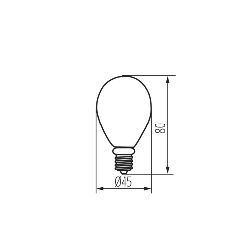 LED izzó XLED W Sphere E14 G45 4,5W 470lm 2700K meleg izzószál KANLUX