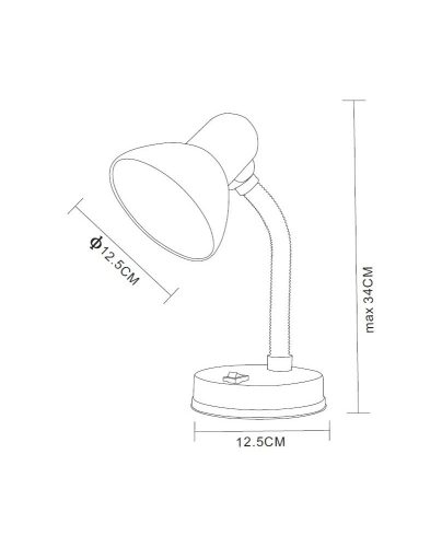 Iskolai asztali lámpa LED E27 GAMA KM4010-BL-hez fehér KM LUMILED