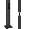 Összecsukható világítóoszlop utcai lámpákhoz, kémlelőablakkal, 3 m átmérőjű, 60 db, fekete, KOBI