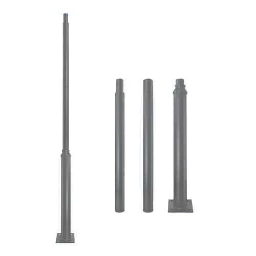 Összecsukható világítóoszlop utcai lámpákhoz, kémlelőablakkal, 3 m átmérőjű, 60 db, szürke, KOBI