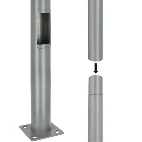Összecsukható világítóoszlop utcai lámpákhoz, kémlelőablakkal, 3 m átmérőjű, 60 db, szürke, KOBI