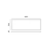 Felületre szerelhető keret 45 mm LED panelhez 30x60cm Click White Kobi