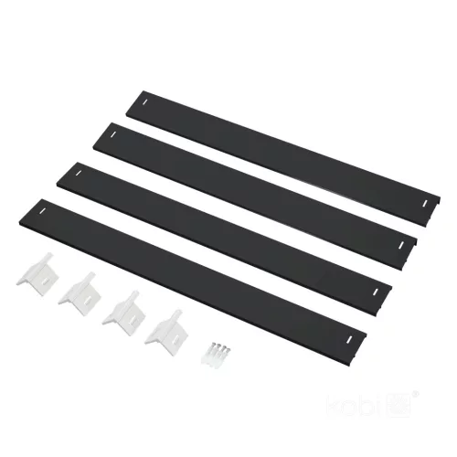 Felületre szerelhető keret 63mm LED panelhez 60x60cm kattintásos fekete Kobi