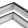 Felületre szerelhető keret 63mm LED panelhez 60x60cm kattintásos fekete Kobi