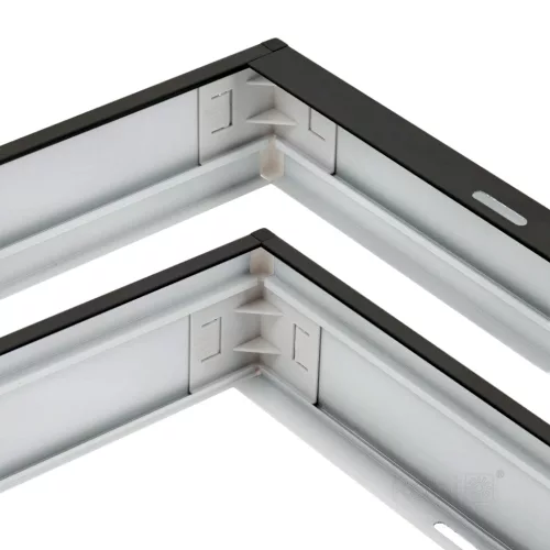 Felületre szerelhető keret 63mm LED panelhez 60x60cm kattintásos fekete Kobi