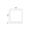 Felületre szerelhető keret 63mm LED panelhez 60x60cm kattintásos fekete Kobi
