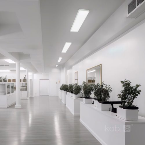 Felületre szerelhető keret 63mm LED panelhez 30x120cm Click White Kobi