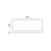 Felületre szerelhető keret 63mm LED panelhez 30x120cm Click White Kobi