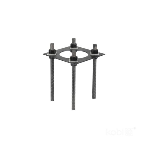 Összecsukható világítóoszlop kültéri lámpákhoz SG 4m Fi 60mm fekete Kobi