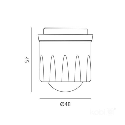 120°-os felületre szerelhető mozgásérzékelő fehér ZHAGA HD06VCRH7C Kobi