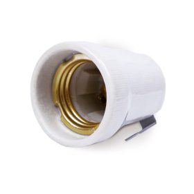   Kerámia Lámpafoglalat Felújító Tányérral Porcelán E27 Fehér Kobi