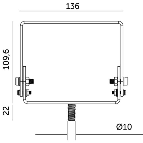 Ipari LED lámpatartó Anica 100W Fekete Kobi