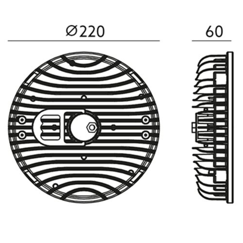 Ipari LED CSARNOKVILÁGÍTÓ lámpatest 100W 11000lm 4000K 110° Kobi
