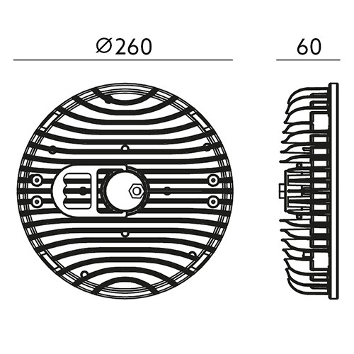 Ipari LED lámpa RIO HIGH BAY lámpatest 150W 16500lm 4000K 110° Kobi