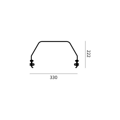 Tartó LED-es magas öböllámpákhoz 100W fekete Neo Pro Kobi