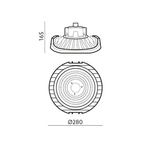 Ipari lámpa LED UFO NINA HIGH BAY 150W 110° 4000K IP65 Kobi